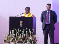 President Droupadi Murmu addresses the 18th Convocation ceremony at Malviya National Institute of Technology in Jaipur, Rajasthan, India, on...