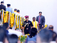 President Droupadi Murmu attends the 18th Convocation ceremony at Malviya National Institute of Technology in Jaipur, Rajasthan, India, on S...