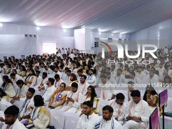 Students attend the 18th Convocation ceremony at Malviya National Institute of Technology in Jaipur, Rajasthan, India, on September 18, 2024...