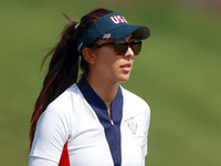 GAINESVILLE, VIRGINIA - SEPTEMBER 15: Alison Lee of the United States walks to the 13th green during the final round of the Solheim Cup at R...