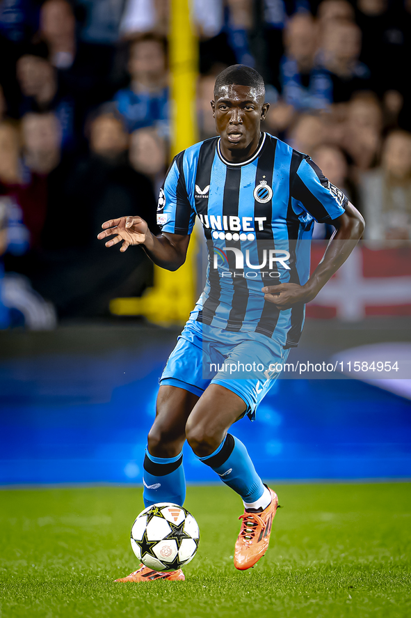 Club Brugge defender Joel Ordonez plays during the match between Club Brugge and Borussia Dortmund at the Jan Breydelstadion for the Champio...