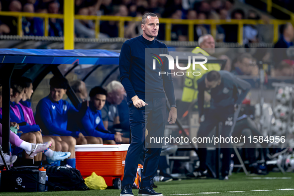 Club Brugge trainer Nicky Hayen during the match between Club Brugge and Borussia Dortmund at the Jan Breydelstadion for the Champions Leagu...