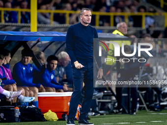 Club Brugge trainer Nicky Hayen during the match between Club Brugge and Borussia Dortmund at the Jan Breydelstadion for the Champions Leagu...