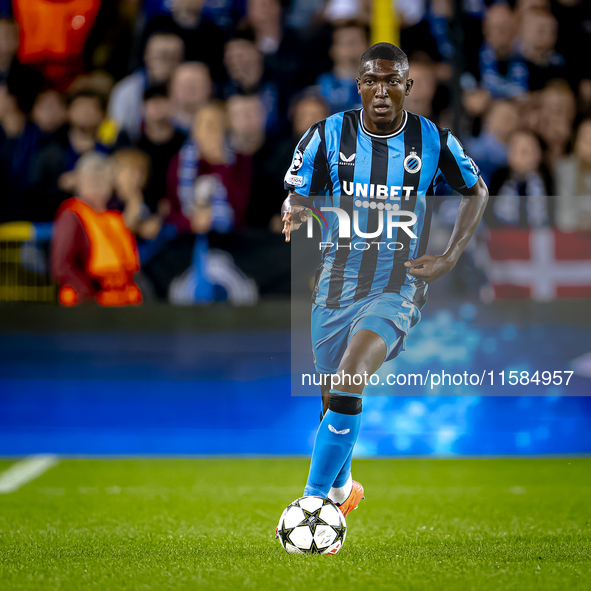 Club Brugge defender Joel Ordonez plays during the match between Club Brugge and Borussia Dortmund at the Jan Breydelstadion for the Champio...