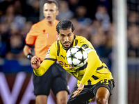 Borussia Dortmund defender Emre Can plays during the match between Club Brugge and Borussia Dortmund at the Jan Breydelstadion for the Champ...