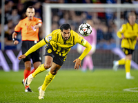 Borussia Dortmund defender Emre Can plays during the match between Club Brugge and Borussia Dortmund at the Jan Breydelstadion for the Champ...