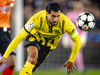 Borussia Dortmund defender Emre Can plays during the match between Club Brugge and Borussia Dortmund at the Jan Breydelstadion for the Champ...