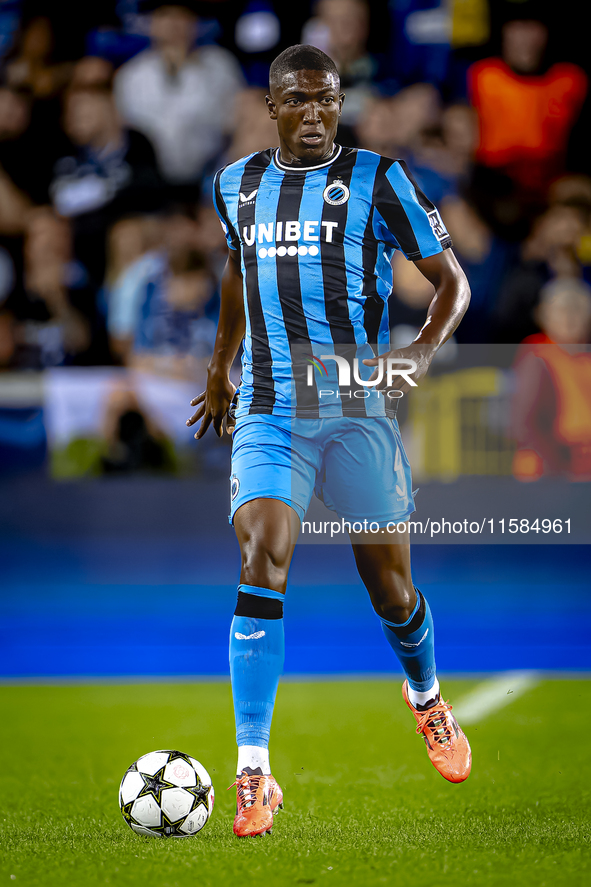 Club Brugge defender Joel Ordonez plays during the match between Club Brugge and Borussia Dortmund at the Jan Breydelstadion for the Champio...