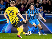 Club Brugge midfielder Maxim De Cuyper plays during the match between Club Brugge and Borussia Dortmund at the Jan Breydelstadion for the Ch...