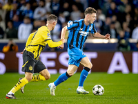 Club Brugge forward Andreas Skov Olsen plays during the match between Club Brugge and Borussia Dortmund at the Jan Breydelstadion for the Ch...