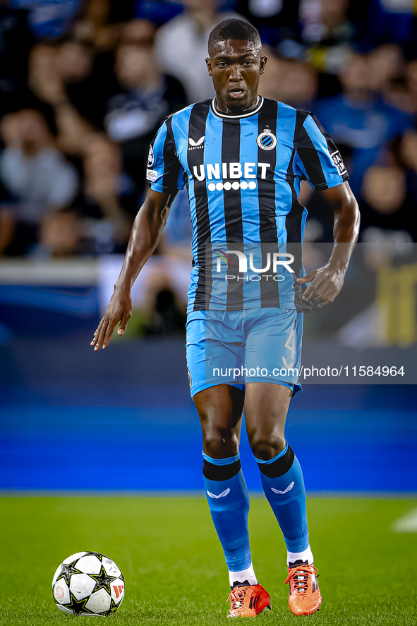 Club Brugge defender Joel Ordonez plays during the match between Club Brugge and Borussia Dortmund at the Jan Breydelstadion for the Champio...