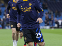 Nicolo Barella #23 of Inter Milan during the UEFA Champions League group stage match between Manchester City and Football Club Internazional...