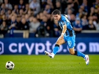 Club Brugge midfielder Hugo Vetlesen plays during the match between Club Brugge and Borussia Dortmund at the Jan Breydelstadion for the Cham...