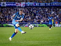 Club Brugge forward Gustaf Nilsson plays during the match between Club Brugge and Borussia Dortmund at the Jan Breydelstadion for the Champi...