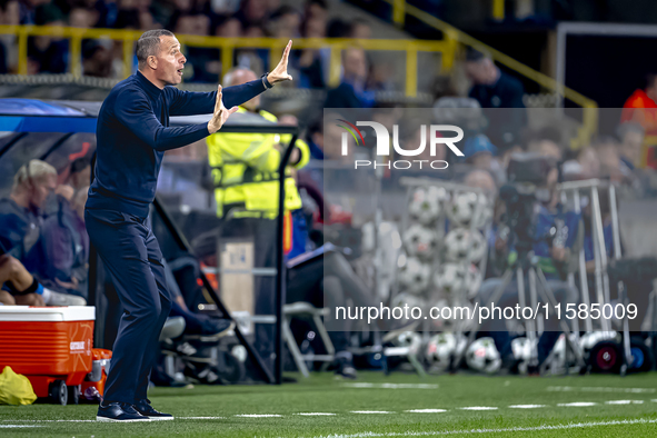 Club Brugge trainer Nicky Hayen during the match between Club Brugge and Borussia Dortmund at the Jan Breydelstadion for the Champions Leagu...