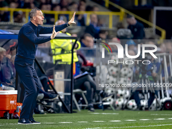 Club Brugge trainer Nicky Hayen during the match between Club Brugge and Borussia Dortmund at the Jan Breydelstadion for the Champions Leagu...