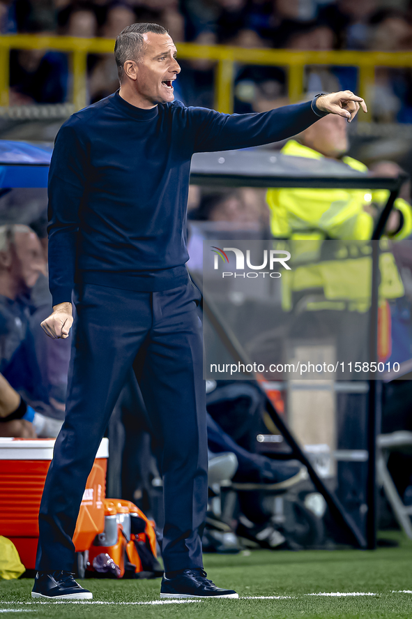 Club Brugge trainer Nicky Hayen during the match between Club Brugge and Borussia Dortmund at the Jan Breydelstadion for the Champions Leagu...