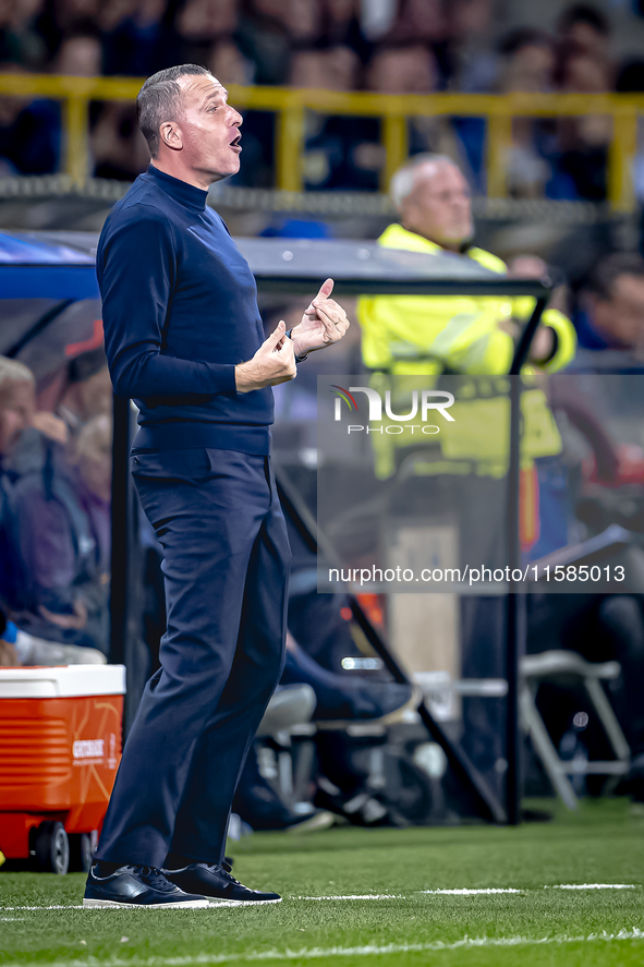 Club Brugge trainer Nicky Hayen during the match between Club Brugge and Borussia Dortmund at the Jan Breydelstadion for the Champions Leagu...