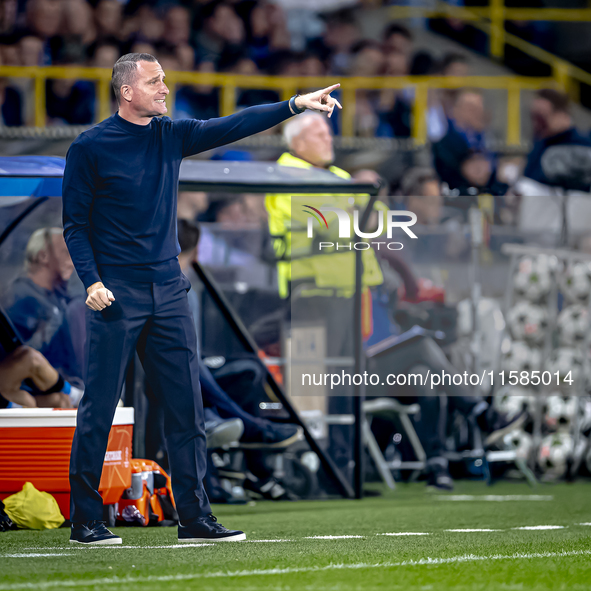 Club Brugge trainer Nicky Hayen during the match between Club Brugge and Borussia Dortmund at the Jan Breydelstadion for the Champions Leagu...