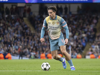 Jack Grealish #10 of Manchester City F.C. during the UEFA Champions League League Stage match between Manchester City and Football Club Inte...