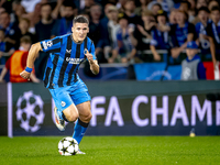 Club Brugge forward Christos Tzolis during the match between Club Brugge and Borussia Dortmund at the Jan Breydelstadion for the Champions L...