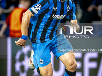 Club Brugge forward Christos Tzolis during the match between Club Brugge and Borussia Dortmund at the Jan Breydelstadion for the Champions L...