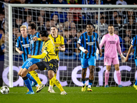 Club Brugge midfielder Hans Vanaken and Borussia Dortmund defender Emre Can during the match between Club Brugge and Borussia Dortmund at th...