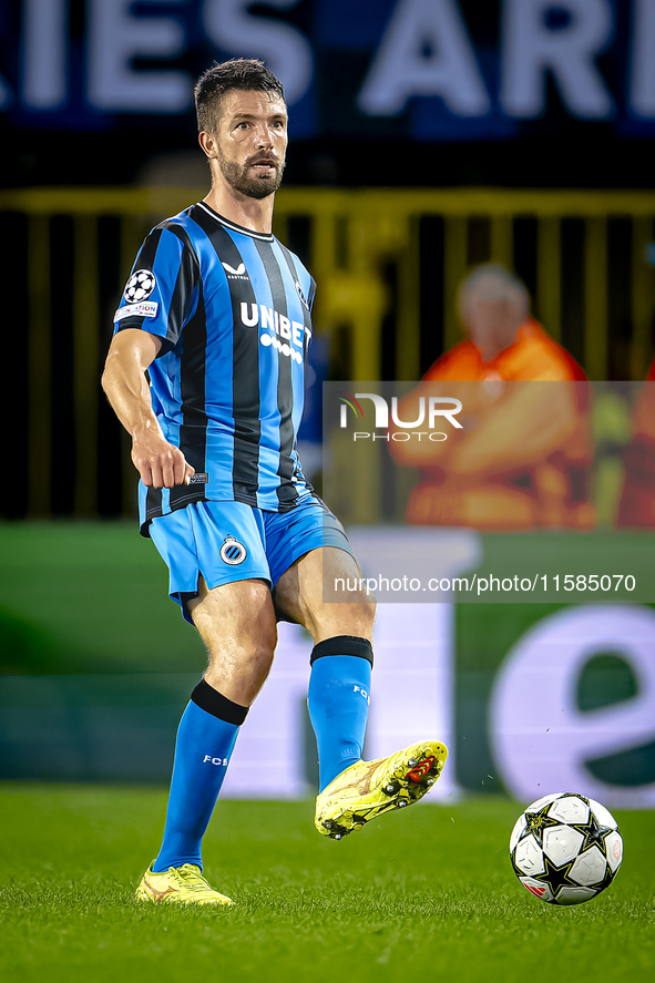 Club Brugge defender Brandon Mechele plays during the match between Club Brugge and Borussia Dortmund at the Jan Breydelstadion for the Cham...