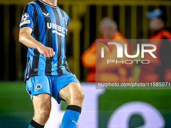 Club Brugge defender Brandon Mechele plays during the match between Club Brugge and Borussia Dortmund at the Jan Breydelstadion for the Cham...