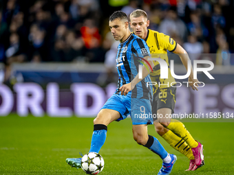 Club Brugge forward Ferran Jutgla plays during the match between Club Brugge and Borussia Dortmund at the Jan Breydelstadion for the Champio...