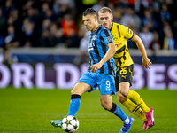 Club Brugge forward Ferran Jutgla plays during the match between Club Brugge and Borussia Dortmund at the Jan Breydelstadion for the Champio...