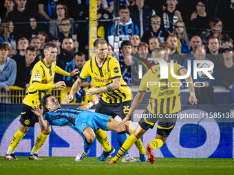 Club Brugge midfielder Hugo Vetlesen and Borussia Dortmund defender Niklas Sule during the match between Club Brugge and Borussia Dortmund a...