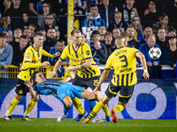 Club Brugge midfielder Hugo Vetlesen and Borussia Dortmund defender Niklas Sule during the match between Club Brugge and Borussia Dortmund a...