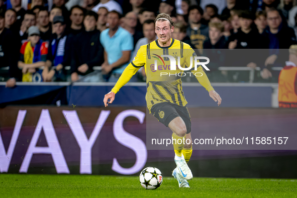 Borussia Dortmund defender Julian Brandt during the match between Club Brugge and Borussia Dortmund at the Jan Breydelstadion for the Champi...