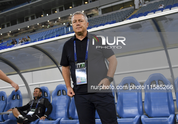 Dragan Skocic, head coach of Tractor SC, during the AFC Champions League Two Group A football match between Qatar's Al Wakrah SC and Iran's...