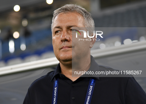 Dragan Skocic, head coach of Tractor SC, during the AFC Champions League Two Group A football match between Qatar's Al Wakrah SC and Iran's...