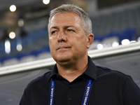 Dragan Skocic, head coach of Tractor SC, during the AFC Champions League Two Group A football match between Qatar's Al Wakrah SC and Iran's...