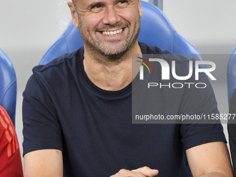 Miguel Angel Ramirez Medina, head coach of Al Wakrah SC, looks on prior to the AFC Champions League Group A football match between Qatar's A...