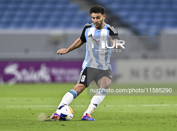 Hamdy Abdelfattah of Al Wakrah SC plays in the AFC Champions League elite football match between Qatar's Al Wakrah SC and Iran's Tractor SC...