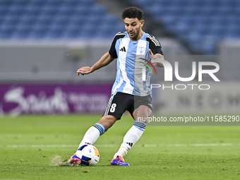 Hamdy Abdelfattah of Al Wakrah SC plays in the AFC Champions League elite football match between Qatar's Al Wakrah SC and Iran's Tractor SC...