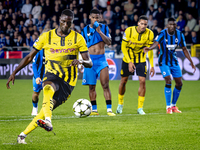 Borussia Dortmund forward Sehrou Guirassy scores the 0-3 during the match Club Brugge vs. Borussia Dortmund at the Jan Breydelstadion for th...