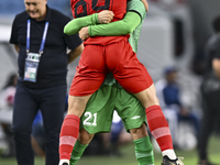 Amirhossein Hosseinzadeh of Tractor SC celebrates after scoring a goal during the AFC Champions League football match between Qatar's Al Wak...