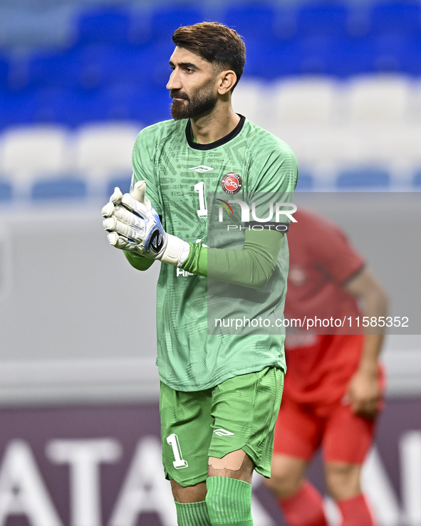 Ali Reza Safarbeiranvand of Tractor SC plays in the AFC Champions League elite football match between Qatar's Al Wakrah SC and Iran's Tracto...