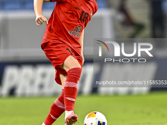 Tomislav Strkalj of Tractor SC plays in the AFC Champions League elite football match between Qatar's Al Wakrah SC and Iran's Tractor SC at...