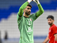 Tractor SC of Ali Reza Safarbeiranvand celebrates after the AFC Champions League football match between Qatar's Al Wakrah SC and Iran's Trac...