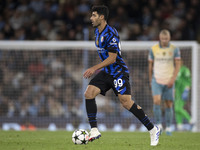 Mehdi Taremi #99 of Inter Milan during the UEFA Champions League League Stage match between Manchester City and Football Club Internazionale...