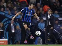 Matteo Darmian #36 of Inter Milan is in action during the UEFA Champions League Group Stage match between Manchester City and Football Club...