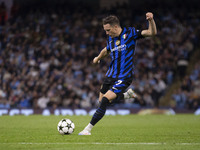 Piotr Zielinski #7 of Inter Milan during the UEFA Champions League group stage match between Manchester City and Football Club Internazional...