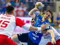 Mitja Janc is playing during the  EHF Champions League Men match between  Orlen Wisla Plock and Dinamo Bucuresti in Plock, Poland on Septemb...