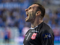 Vladimir Cupara is playing during the  EHF Champions League Men match between  Orlen Wisla Plock and Dinamo Bucuresti in Plock, Poland on Se...